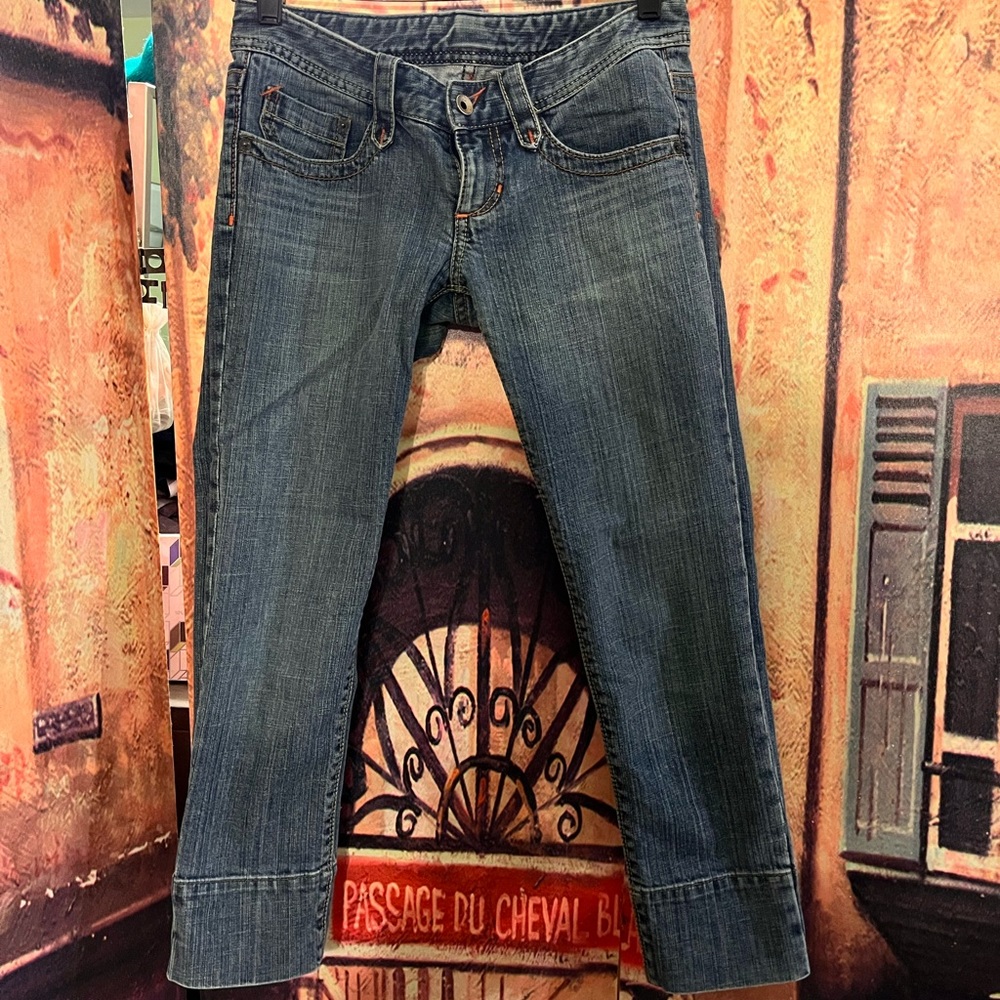 Womens long jean crops